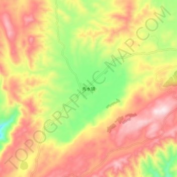 Topografische Karte 秀水镇, Höhe, Relief