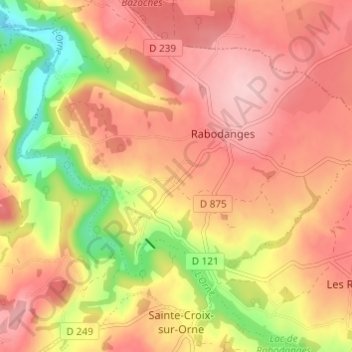 Topografische Karte Le Perrey, Höhe, Relief