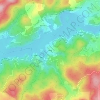 Topografische Karte Lixirié, Höhe, Relief