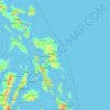 Topografische Karte Eastern Samar, Höhe, Relief