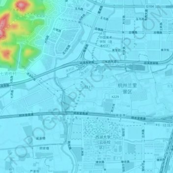 Topografische Karte 华联村, Höhe, Relief