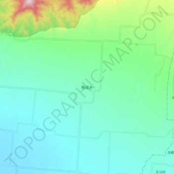 Topografische Karte 杨谈乡, Höhe, Relief