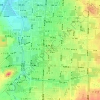 Topografische Karte 鼓楼社区, Höhe, Relief