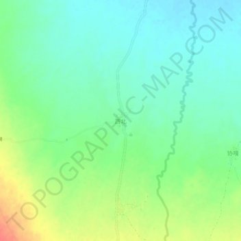 Topografische Karte 西北, Höhe, Relief