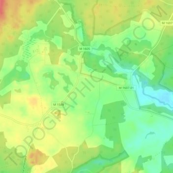 Topografische Karte Andrarum, Höhe, Relief