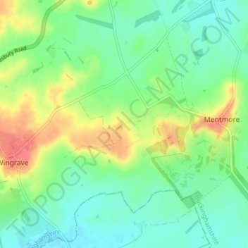Topografische Karte Crafton, Höhe, Relief