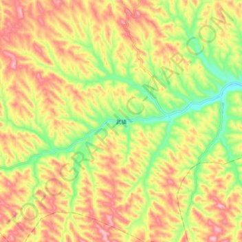 Topografische Karte 武镇, Höhe, Relief