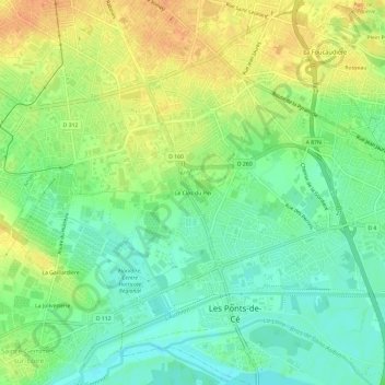 Topografische Karte Le Clos du Pin, Höhe, Relief