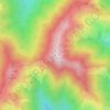 Topografische Karte 牛草沟顶, Höhe, Relief