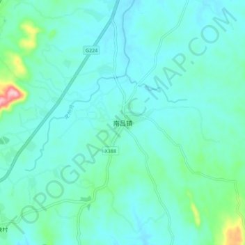 Topografische Karte 南吕镇, Höhe, Relief