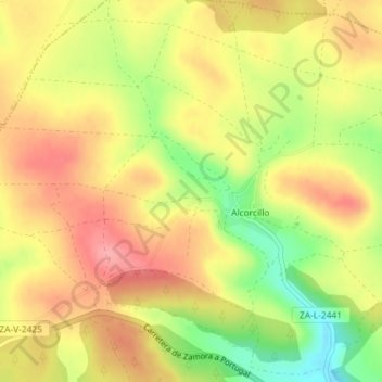 Topografische Karte La Genia, Höhe, Relief