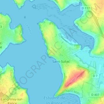 Topografische Karte La Ville Neuve, Höhe, Relief