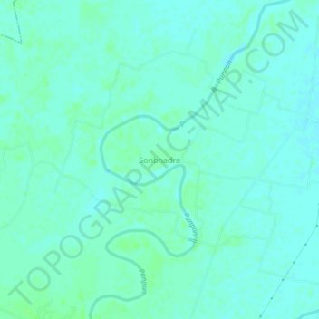 Topografische Karte Sonbhadra, Höhe, Relief