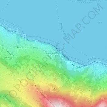 Topografische Karte Oertlimatt (Krattigen), Höhe, Relief