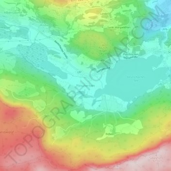 Topografische Karte Plescherken, Höhe, Relief