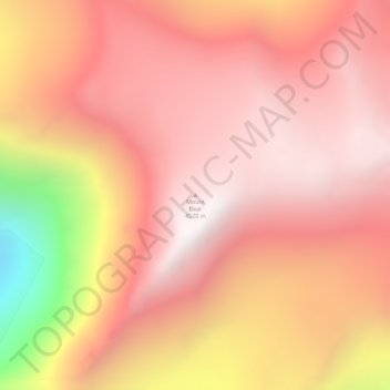 Topografische Karte Mount Bear, Höhe, Relief