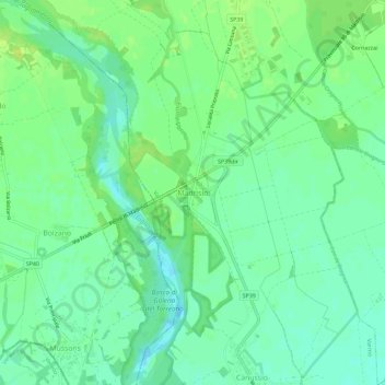 Topografische Karte Madrisio, Höhe, Relief