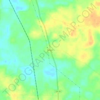 Topografische Karte Brister, Höhe, Relief