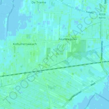 Topografische Karte Hanenburch, Höhe, Relief