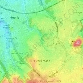 Topografische Karte Onderste Caumer, Höhe, Relief