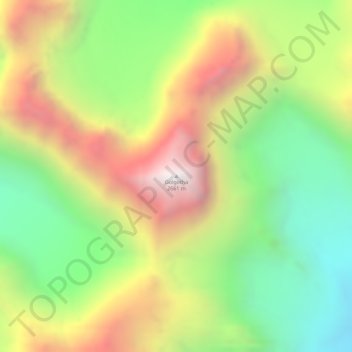 Topografische Karte Golgotha, Höhe, Relief