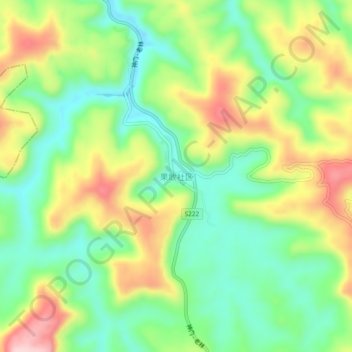 Topografische Karte 果敢社区, Höhe, Relief