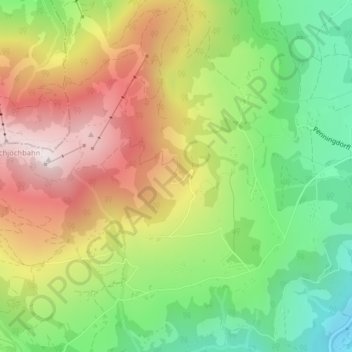 Topografische Karte Fleckl, Höhe, Relief