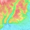 Topografische Karte Les Landes, Höhe, Relief