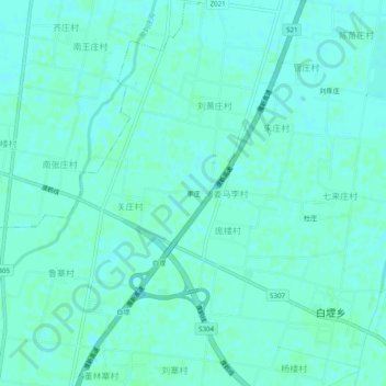 Topografische Karte 李庄, Höhe, Relief