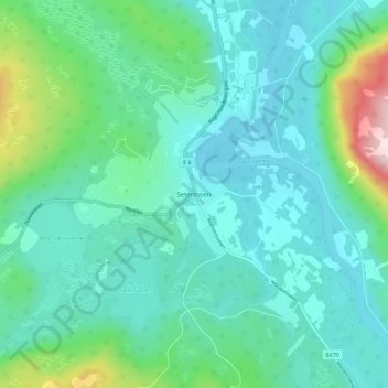 Topografische Karte Setermoen, Höhe, Relief