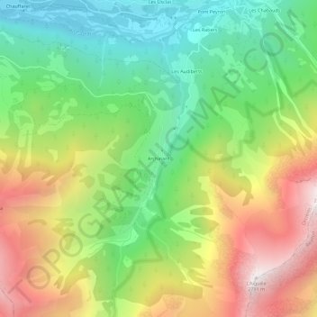 Topografische Karte Archinard, Höhe, Relief