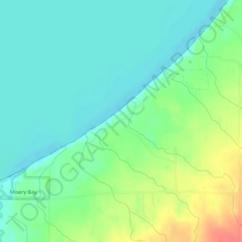 Topografische Karte Santa Monica Beach, Höhe, Relief