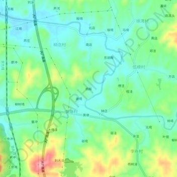 Topografische Karte 杨畈, Höhe, Relief