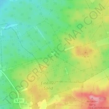 Topografische Karte Heimbuch, Höhe, Relief