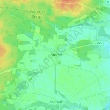 Topografische Karte Reinstorf, Höhe, Relief