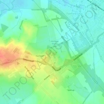 Topografische Karte Egyptian Spring, Höhe, Relief