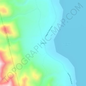 Topografische Karte Pyramid, Höhe, Relief