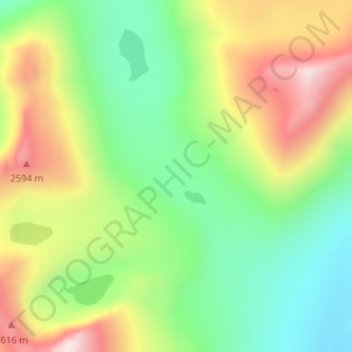Topografische Karte Mosquito Pass, Höhe, Relief