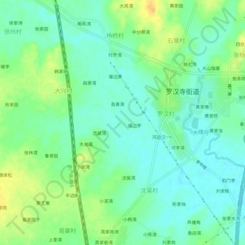 Topografische Karte 竹林胡, Höhe, Relief