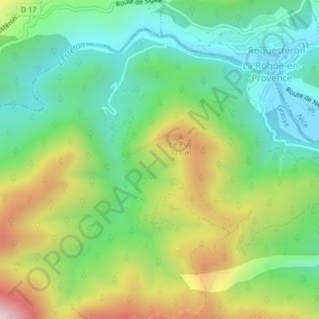 Topografische Karte Le Vilaret, Höhe, Relief