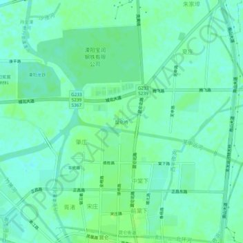 Topografische Karte 昆仑桥, Höhe, Relief