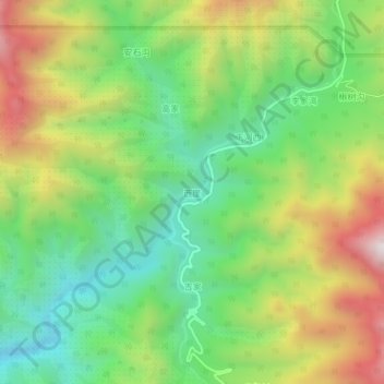 Topografische Karte 西崖, Höhe, Relief