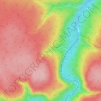 Topografische Karte Laviolette Gulch, Höhe, Relief