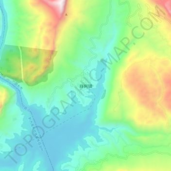 Topografische Karte 牂牁镇, Höhe, Relief