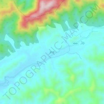 Topografische Karte 封家, Höhe, Relief