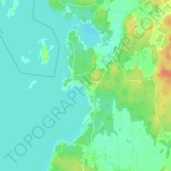 Topografische Karte Revsand, Höhe, Relief