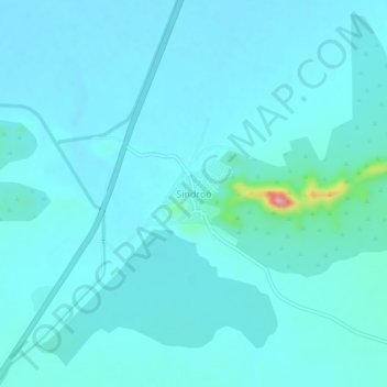 Topografische Karte Sindroo, Höhe, Relief