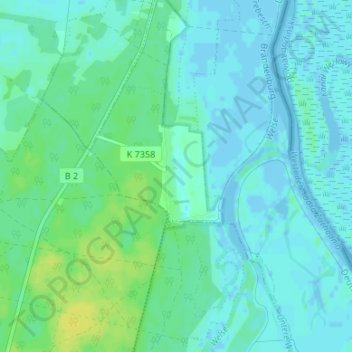 Topografische Karte Friedrichsthal, Höhe, Relief