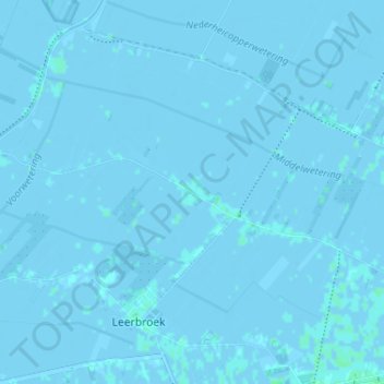 Topografische Karte Middelkoop, Höhe, Relief