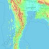 Topografische Karte จังหวัดประจวบคีรีขันธ์, Höhe, Relief